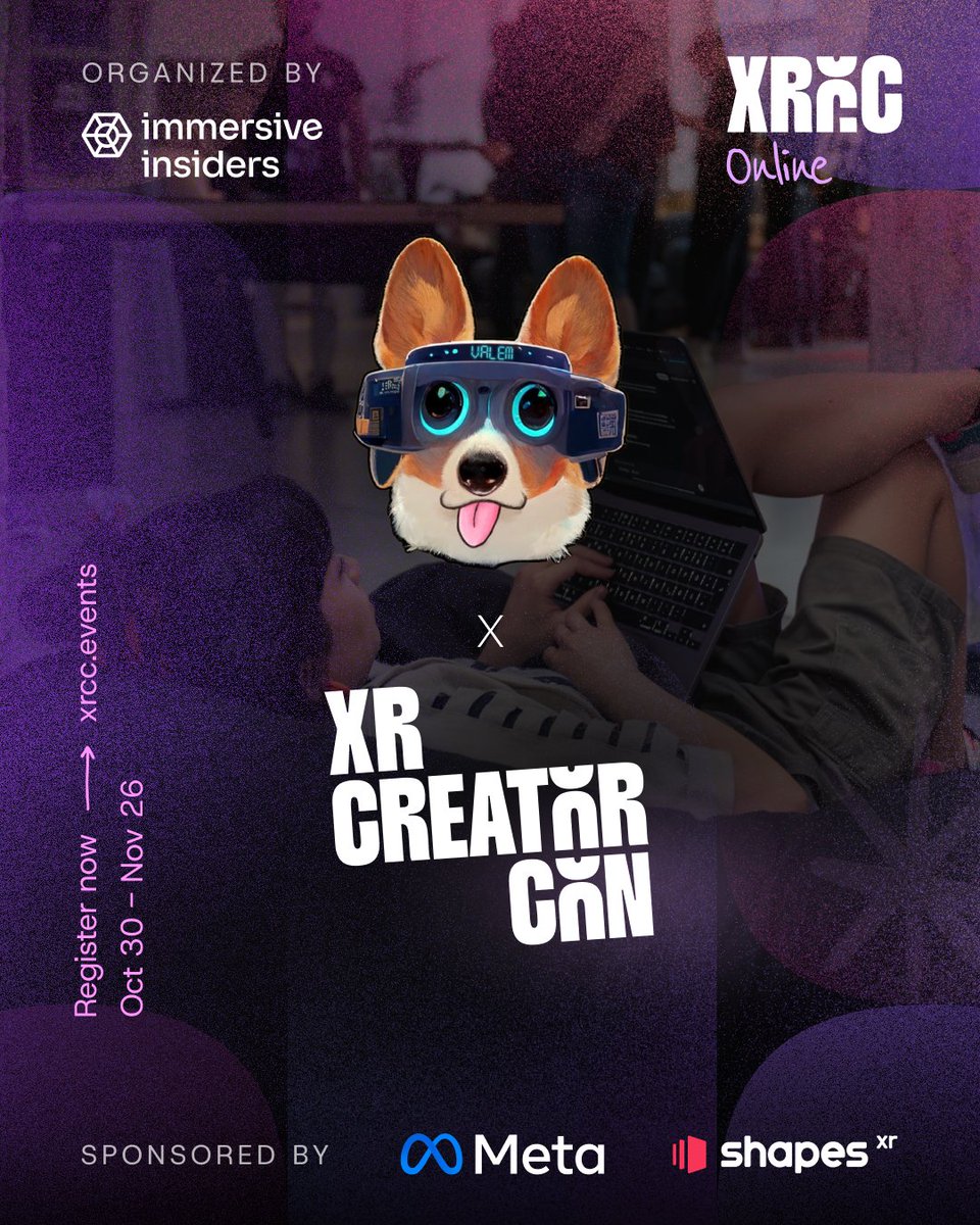 ValemVR's tweet photo. I'm so hyped!!! 🥳 XRCC is launching it's first ONLINE XR hackathon and it's starting very soon ! Here is everything you need to know :

• It will last 4 weeks : October 30 - November 26
• $10,000 price pool

So If you want to get started on your own XR project, challenge yourself and most of all have a lot of fun : 

Register here : https://t.co/6bfXeQgCUc