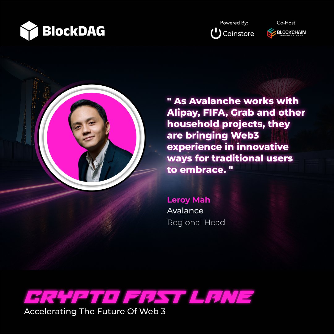CoinstoreExc's tweet image. ⭐ Keynote Highlights ⭐

🔥 AVAX is expanding everywhere.
From powering GameFi economies to enabling real-world payments via StraitsX, Alipay+ &amp;amp; GrabPay.
The future is multi-chain. @avax 
#Web3GP #SingaporeGP #Coinstore #cryptofastlane