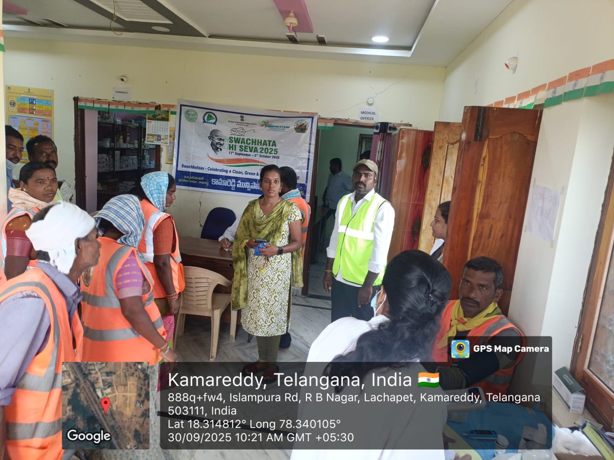 McKamareddy's tweet photo. As part of Swachata Hi Seva program 2025 Health camp has conducted for sanitation workers https://t.co/c0VvmjVFyx