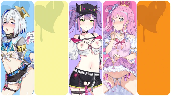 ビッチ化魔改造 常〇tw 今月のhlメンです。月末ギリギリでセーター差分作りに走ってしまい、いつもみたくjpgの差分書き出しが間に合いませんでした。ベガ親衛隊コスとかセーター衣装とかあります。これで4期生は残り二人。