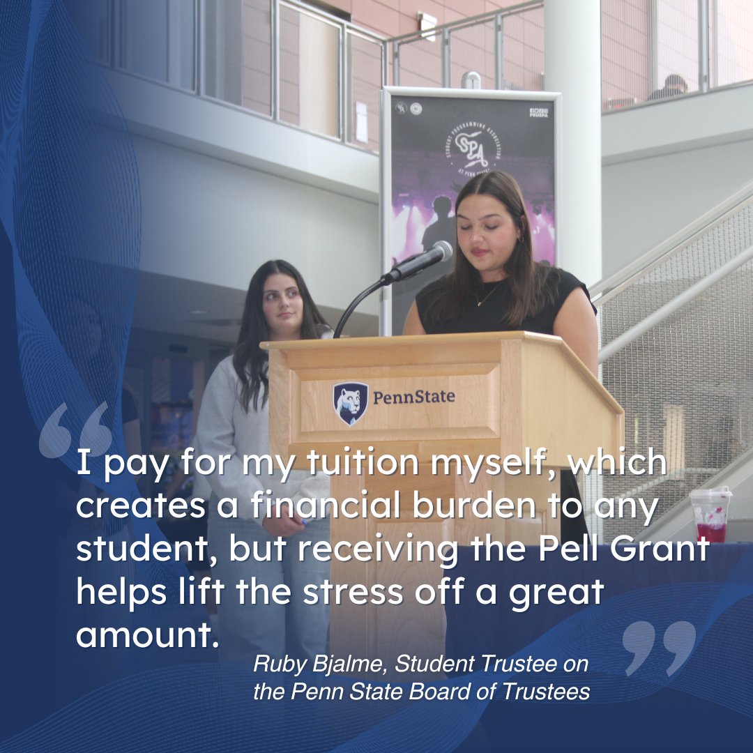 AdvocateState's tweet image. When Penn Staters speak up, elected officials listen. These three students used their voices to talk about the importance of federal student aid to themselves and their friends.
YOU can join them! Go to advocate.psu.edu to show your support for crucial student aid.