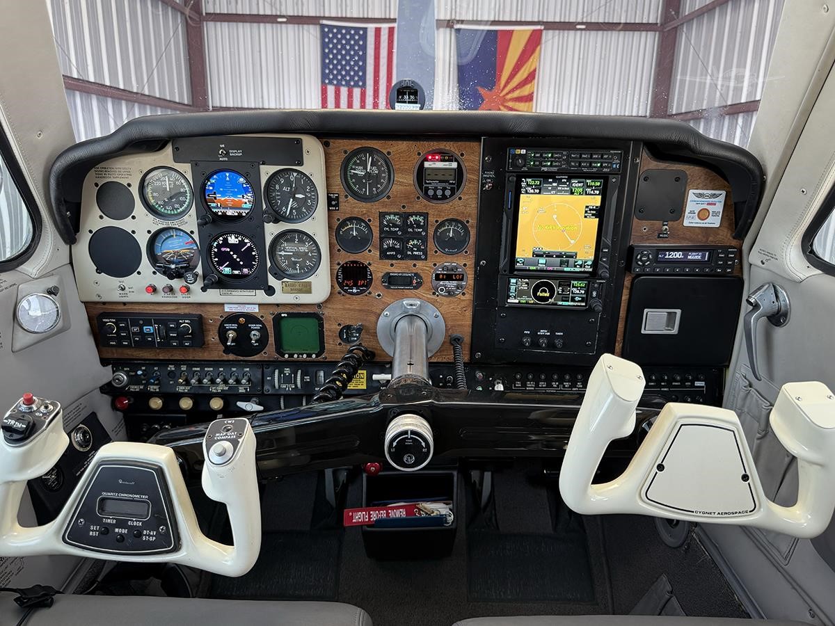 Controller's tweet image. 1983 BEECHCRAFT B36TC BONANZA
Click here to view: 
🔗 ow.ly/SAcF50X4mB8

This bird is meticulously maintained and flown regularly with some recent major Garmin upgrades  and more!

🕰️ 5860 TT
🕰️ 1605 SMOH Engine
✅ Custom Interior
✨ Always hangared
