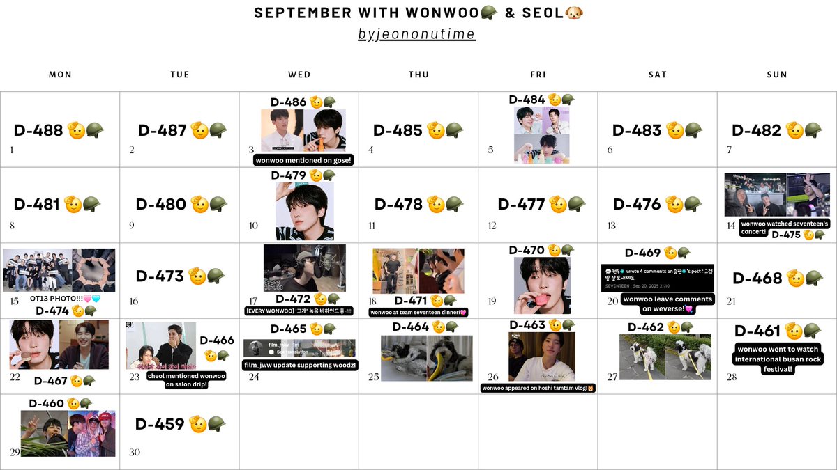 thank you September, hello October! 🍂🎃

this month as usual tfs gave us many wonwoo photos, we got gogae behind, wonwoo at cxm listening party, wonwoo went to busan with woodz, and wonwoo watched svt new_ concert too! 💞🥹

may October continue to be kinder to wonwoo 🤍