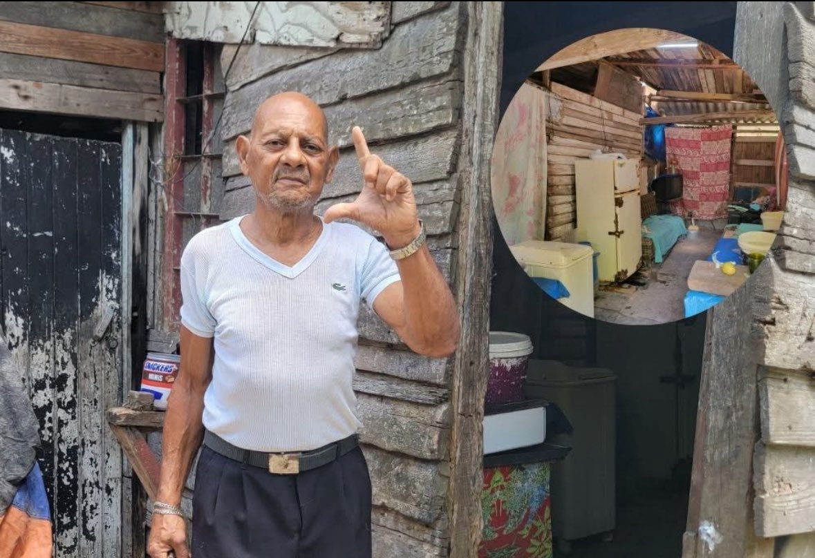 #Cuba 🇨🇺 
"Yo tengo más de treinta años trabajados; este gobierno me debe 18 años de retiro"
A sus 78 años, Andrés Avelino Domínguez Beltrán vive en una casa de piso de tierra y techos improvisados en Marianao, mientras denuncia que el régimen le niega su pensión por ser opositor