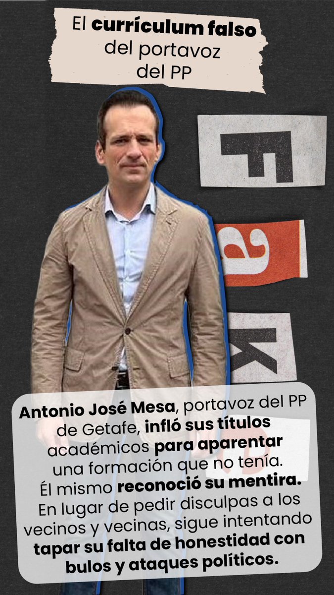 ❗️Cuando el PP empieza su intervención en el #pleno del municipio de #Getafe hablando de sarta de mentiras y de bazofias suponemos que se refiere a las incongruencias en el currículo de su portavoz...