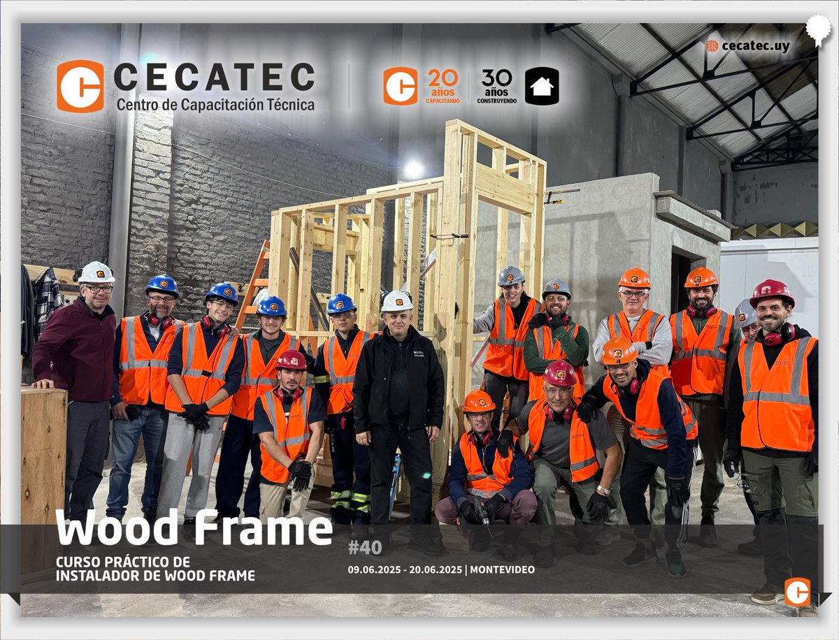 Curso práctico de Instalador de Wood Frame (Construcción con madera) realizado del 9 al 20 de julio en CECATEC.