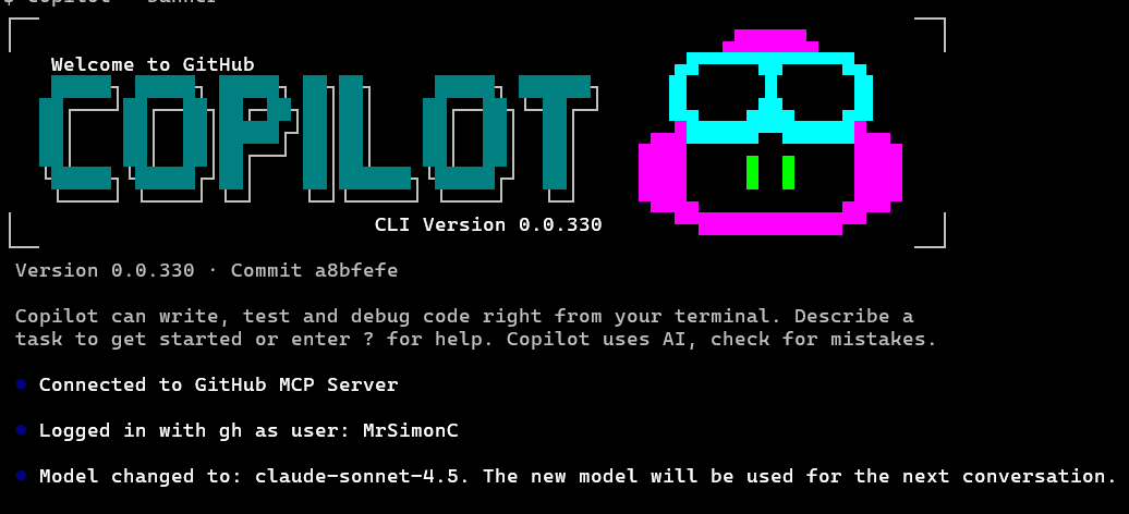 simoncveracity's tweet image. Props to the GitHub Copilot CLI team - Claude Sonnet 4.5 only released yesterday and it's the new CLI!  github.com/github/copilot…