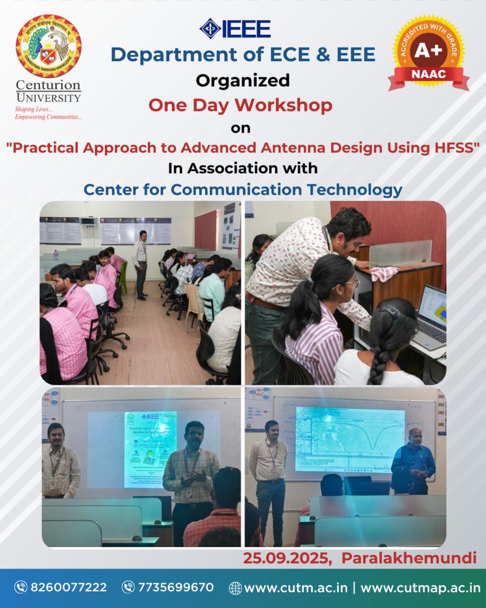 ribhupanda's tweet image. One Day Workshop on "Practical Approach to Advanced Antenna Design Using HFSS" has been conducted Successfully .
#HFSS #Antenna