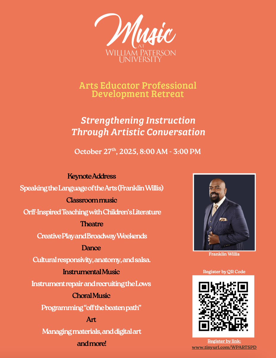 Join us October 27th for our Arts Educator Professional Development Retreat! Open to all, registration required.