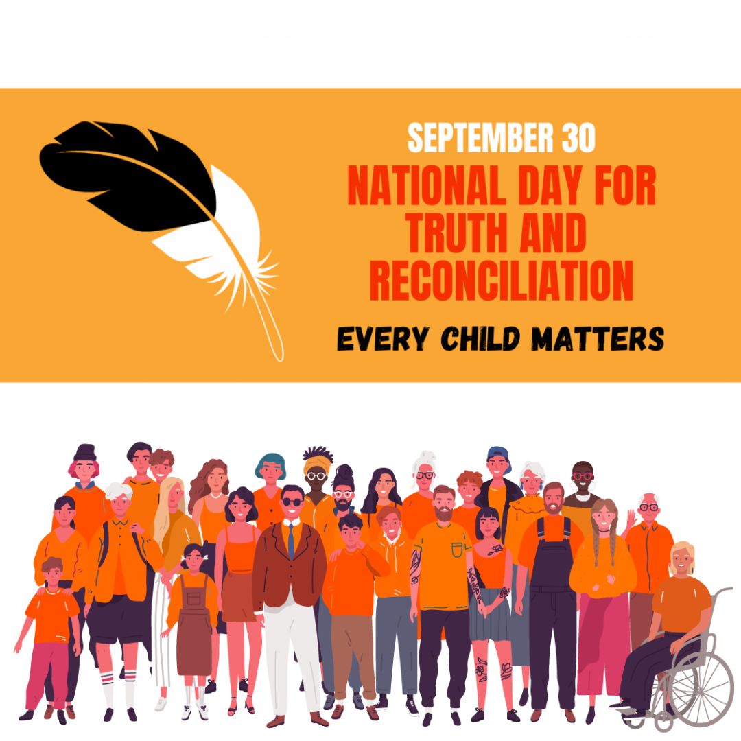 Both National Day for Truth and Reconciliation and Orange Shirt Day take place on September 30.
#nctr #orangeshirtday #orangeshirt #nationaldayfortruthandreconciliation #truthandreconciliation #orangeshirtdayevents #orangeshirtdaybc #everychildmatters #TRCCanada #WeWearOrange