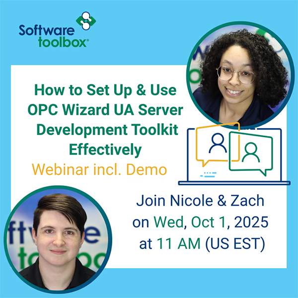 SoftwareToolbox's tweet image. 🚨 Tomorrow: Learn how to build OPC UA servers faster with OPC Wizard UA Server Toolkit.
📅 Sept. 23 | 11AM EST with 🎙️ Nicole Knox & Ganesh Kalipershad, 🎥 Live demo included!
👉Register now: bit.ly/46CCdOa
#OPCUA #IIoT #Webinar