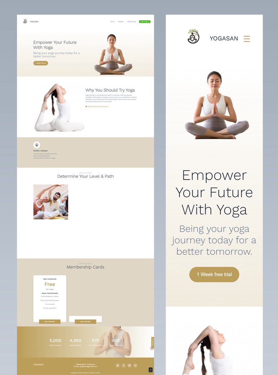 themdshakibul's tweet image. My new responsive website design for yoga brand YOGASAN is live in my portfolio! The goal was to boost user engagement &amp;amp; accessibility.
Check it out: themdshakibul.github.io/YOGASAN/

 #WebDesign #frontendDeveloper #WebDeveloper