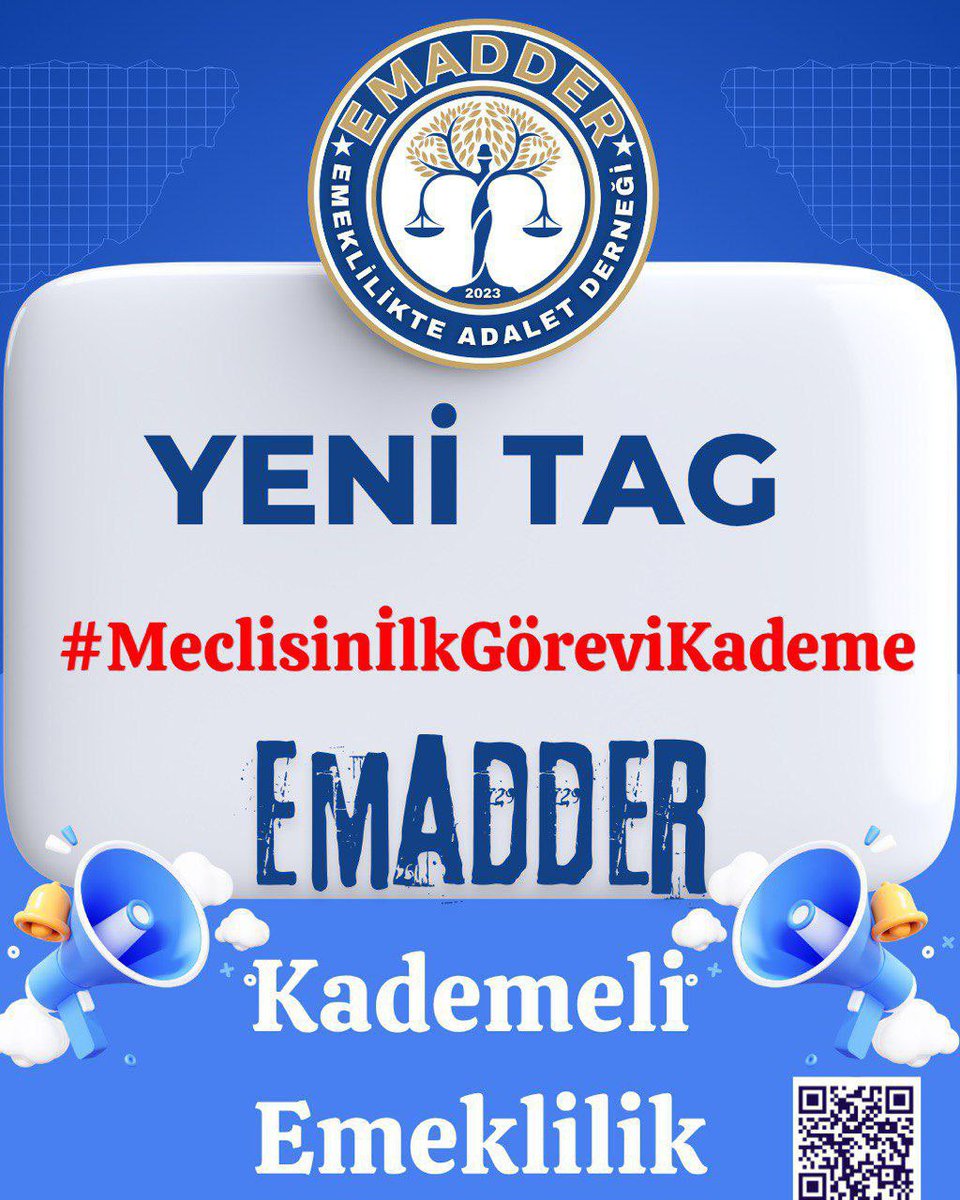 ‼️📣 YENİ TAG 📣‼️
👇👇👇👇👇👇
#MeclisinİlkGöreviKademe

08.09.1999 öncesi yaş şartsız emekli olurken, 09.09.1999’da işe giren milyonlar 17–20 yıl daha fazla çalışmaya zorlanıyor.
❌ Bu adaletsizlik, ne vicdanla ne hukukla bağdaşır!

⚖️ Biz lütuf istemiyoruz, kıyak istemiyoruz.