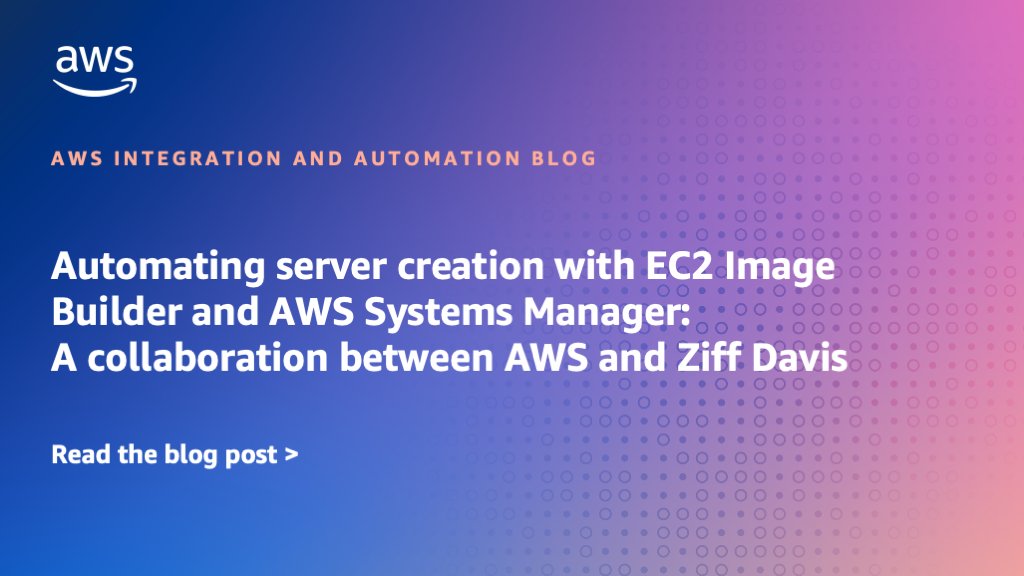 33squared's tweet image. Automating server creation with EC2 Image Builder and AWS Systems Manager: A collaboration between AWS and Ziff Davis aws.amazon.com/blogs/infrastr… #AmazonEC2 #AWSSystemsManager #CustomerSolutions