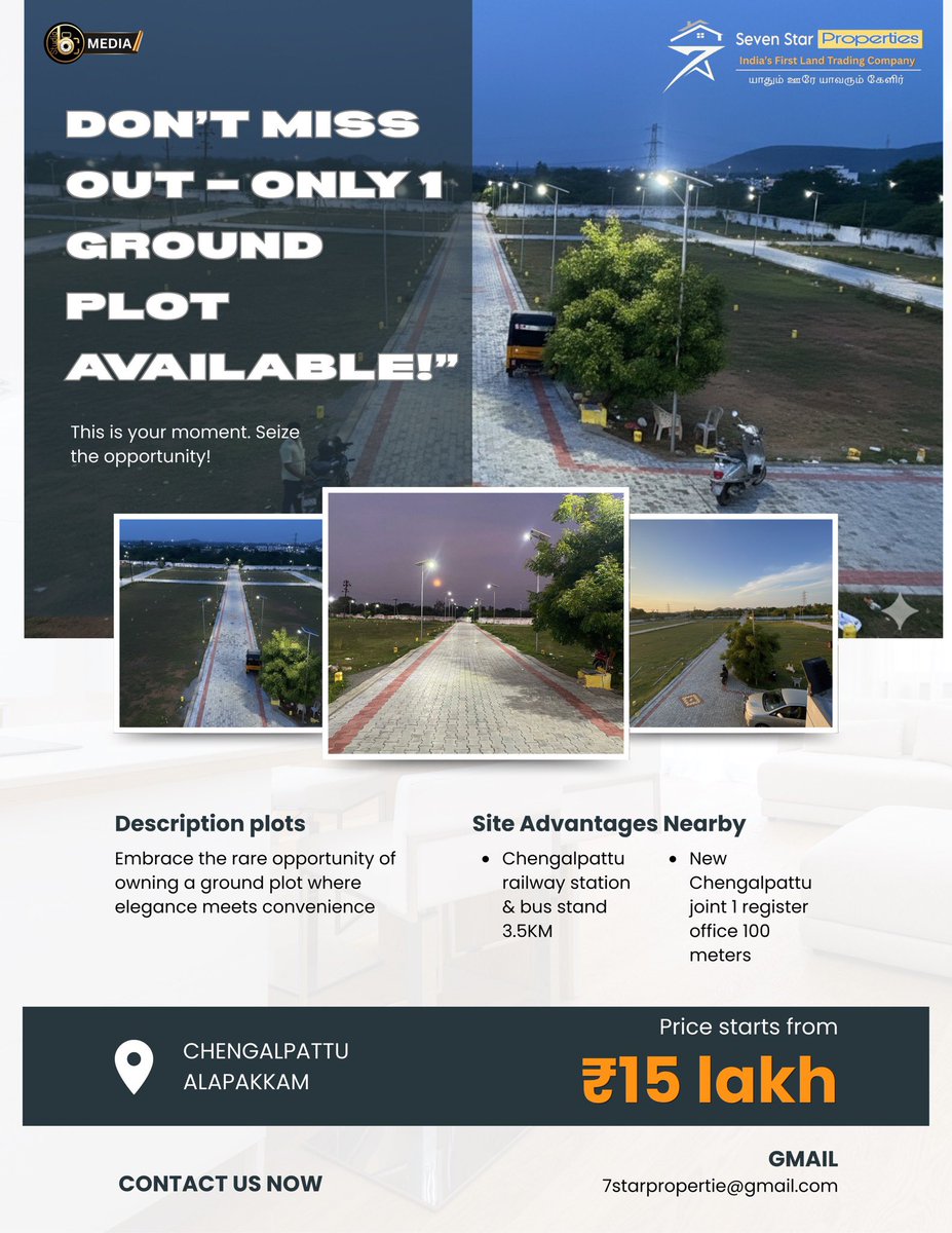 7starproperties's tweet image. Don’t Miss it 

#7StarProperties #DreamPlot #ChengalpattuPlots #GroundPlotForSale #InvestmentOpportunity #PropertyInvestment #LandForSale #Chengalpattu #RealEstateIndia #OwnYourLand #PropertyDeals #SmartInvestment #TamilNaduRealEstate #DreamHomeStartsHere #GoldenOpportunity