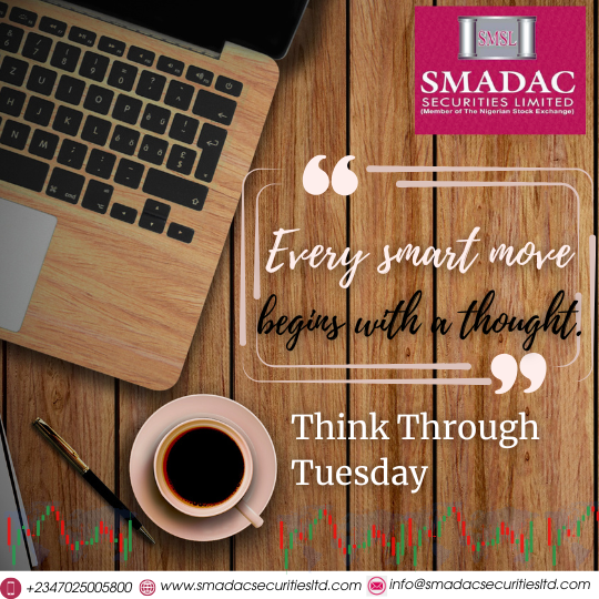 SMADACSec's tweet photo. Carefully analyze today so your investments are stronger tomorrow. 

SMADAC Securities is registered and regulated by the Securities and Exchange Commission, Nigeria. https://t.co/PI6ssXgRLs