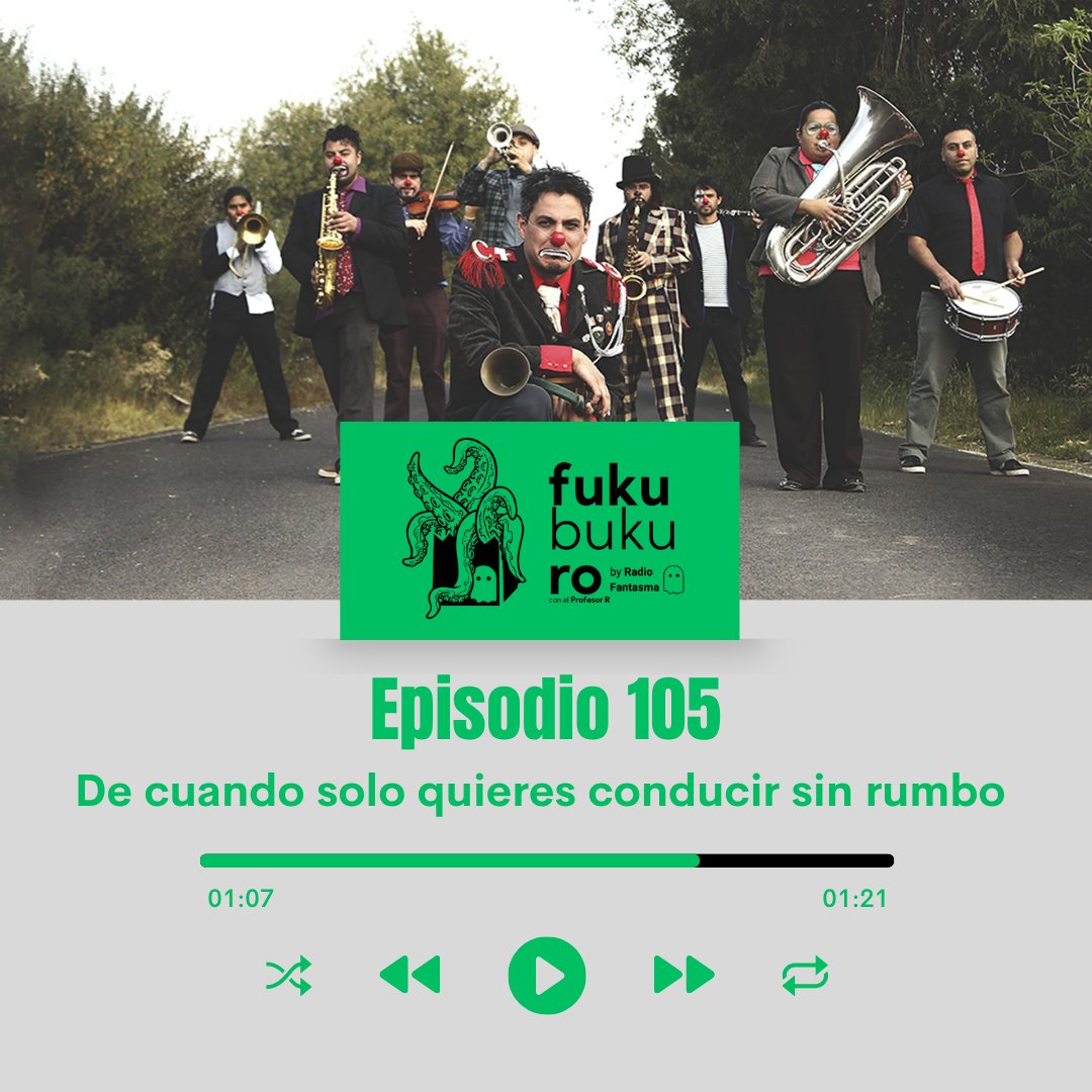 En el nuevo Fukubukuro hicimos un viaje por carretera imaginario al rirmo de Triciclo Circus Band, R.E.M., The Dropkick Murphys y mucho más...

Ya lo puedes escuchar acá: radio-fantasma-mx.mixlr.com/recordings/291…

Condujo literal y metafóricamente <a href="/84H3N4/">Rubén Bahena</a>