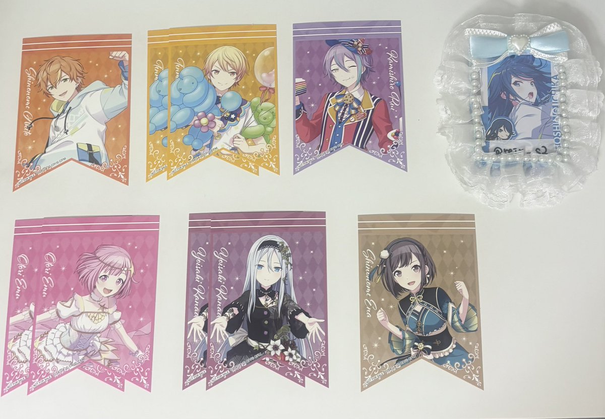 【交換 譲渡】プロセカ アニメイト特典 5周年 ガーランド 

求　一歌
譲　ミク、リン、レン、咲希、志歩、遥、愛莉、雫、彰人、司、えむ、類、奏、絵名

2枚目はキャラ毎かつ1枚目含む方優先
検索からでもお気軽にお声がけください🕊️