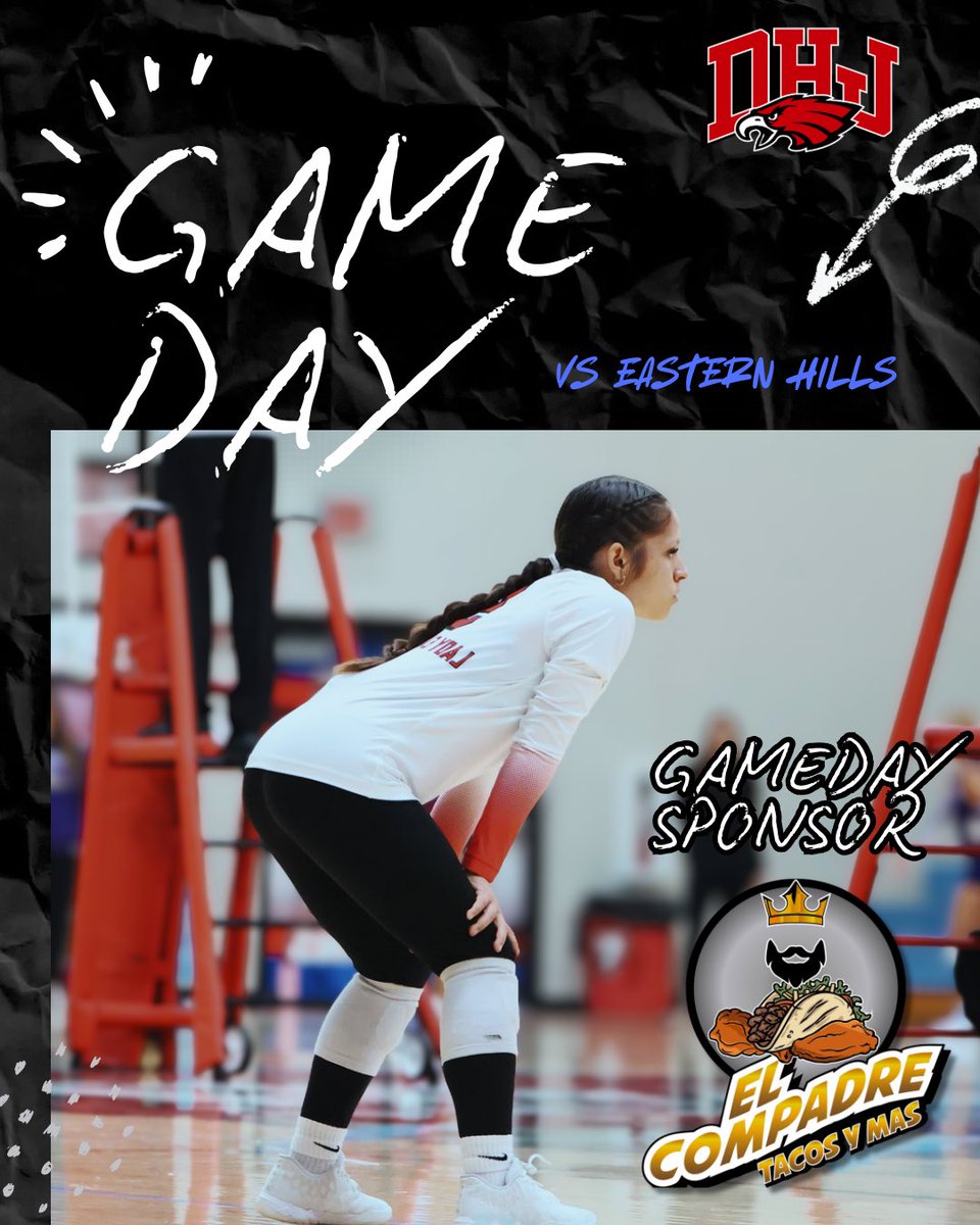 Let’s get it done tonight! Thank you to our Gam Day Sponsor Los Compadres Tacos Y Mas!

Varsity starts at 7PM
JVA and JVB start at 6PM

Go Eagles!!🦅