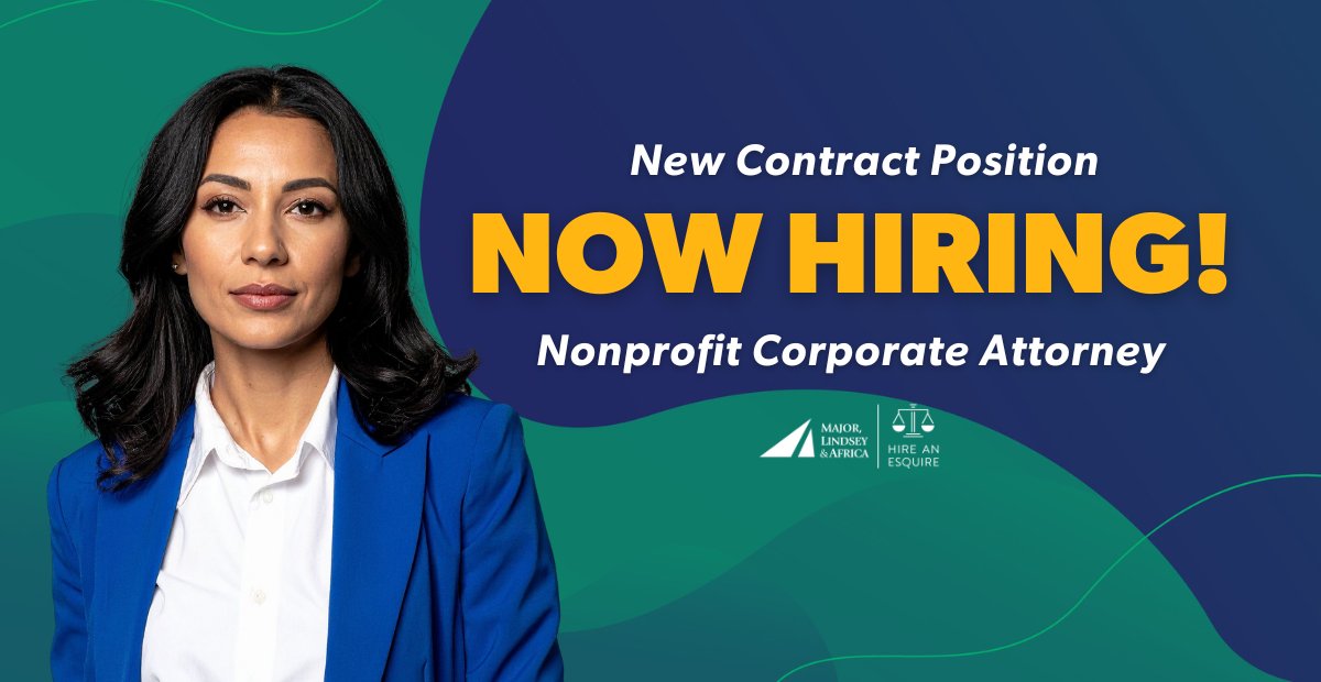 Our client is hiring a Corporate Attorney specializing in Corporate Law and Nonprofit formation!

This is a remote position offering limited weekly hours, projected to last for 12+ months. 

See the details &amp; Apply now: bit.ly/42hwFXT

#HireanEsquire #AttorneyJobs