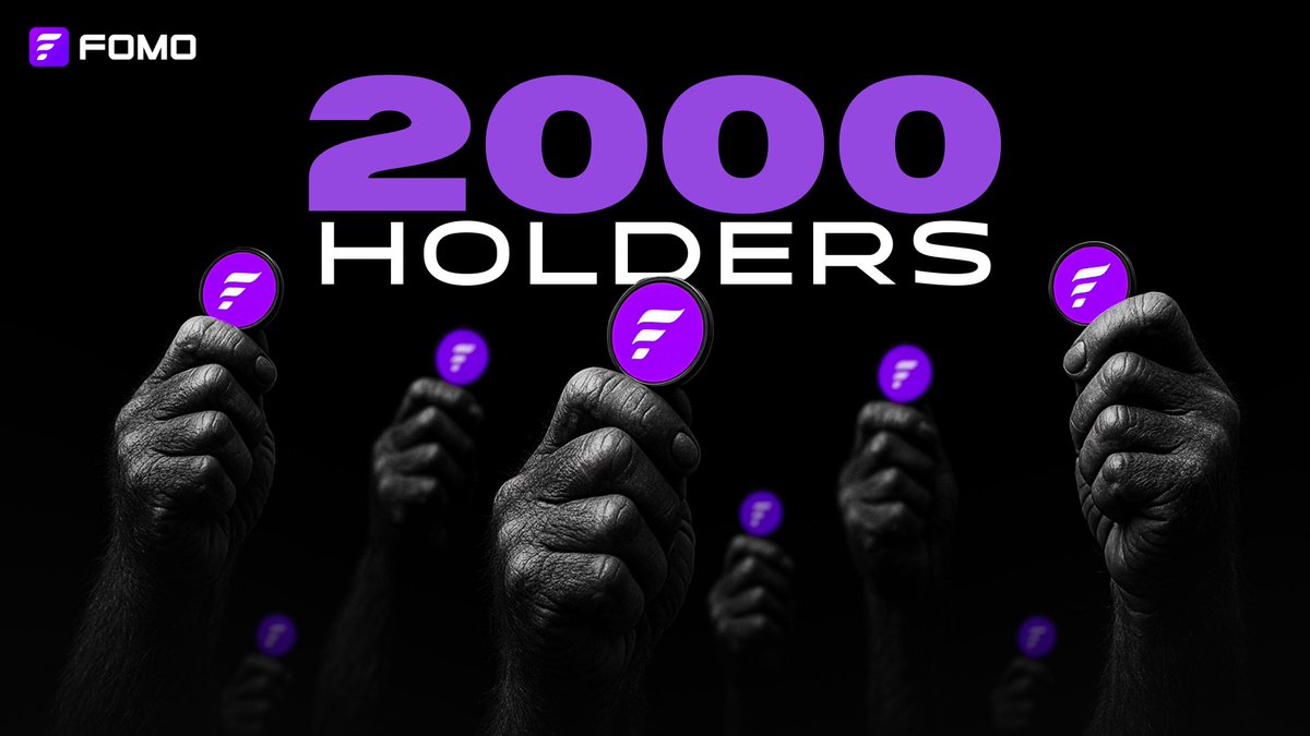 FOMODaily's tweet photo. The Fomoly keeps growing, we’ve officially surpassed 2,000 $FOMO holders! 

Every new holder strengthens the foundation of what FOMO is building. As utilities continue to roll out and new ones line up, there’s plenty ahead to be excited about.

Onwards and upwards! https://t.co/p16A4DcaMH