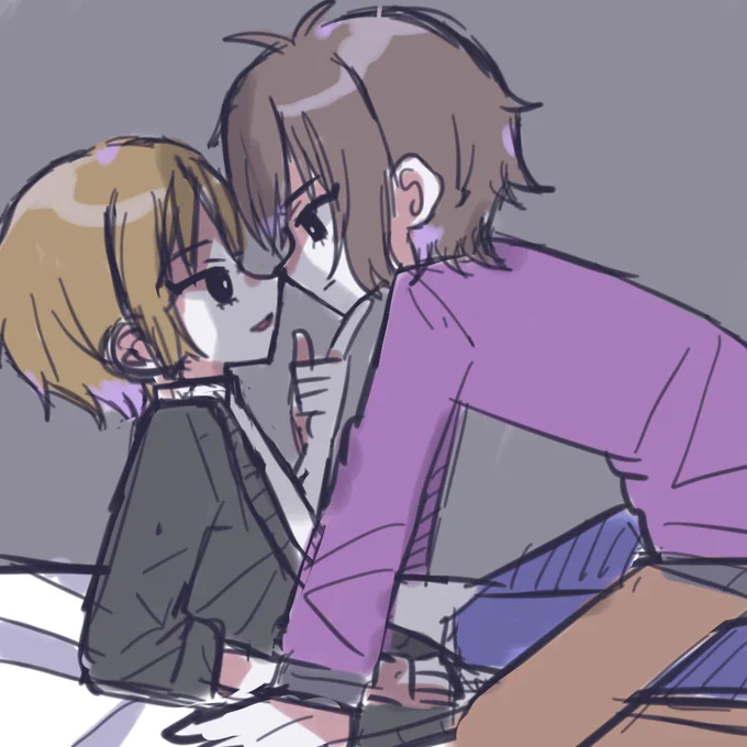 9月に描いたイラスト、コウヒロラフ描いてこれは仕上げられないや…もあったので夜中に載せます