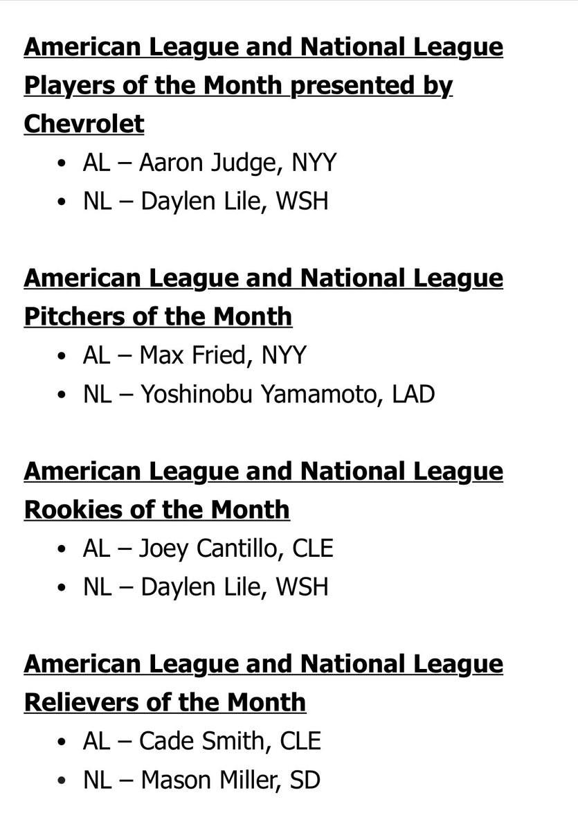 Cantillo and Smith earn AL weekly awards.