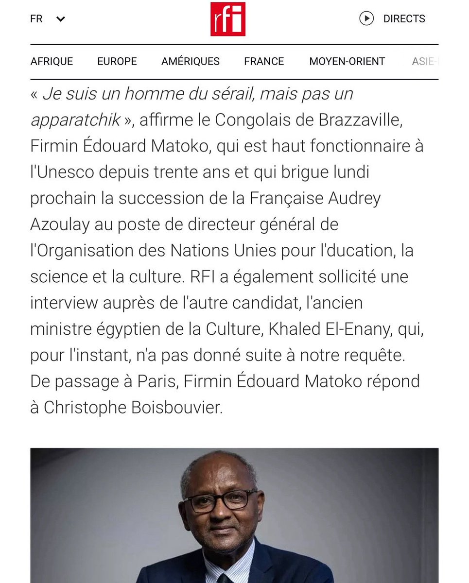 Firmin Edouard Matoko tweet media