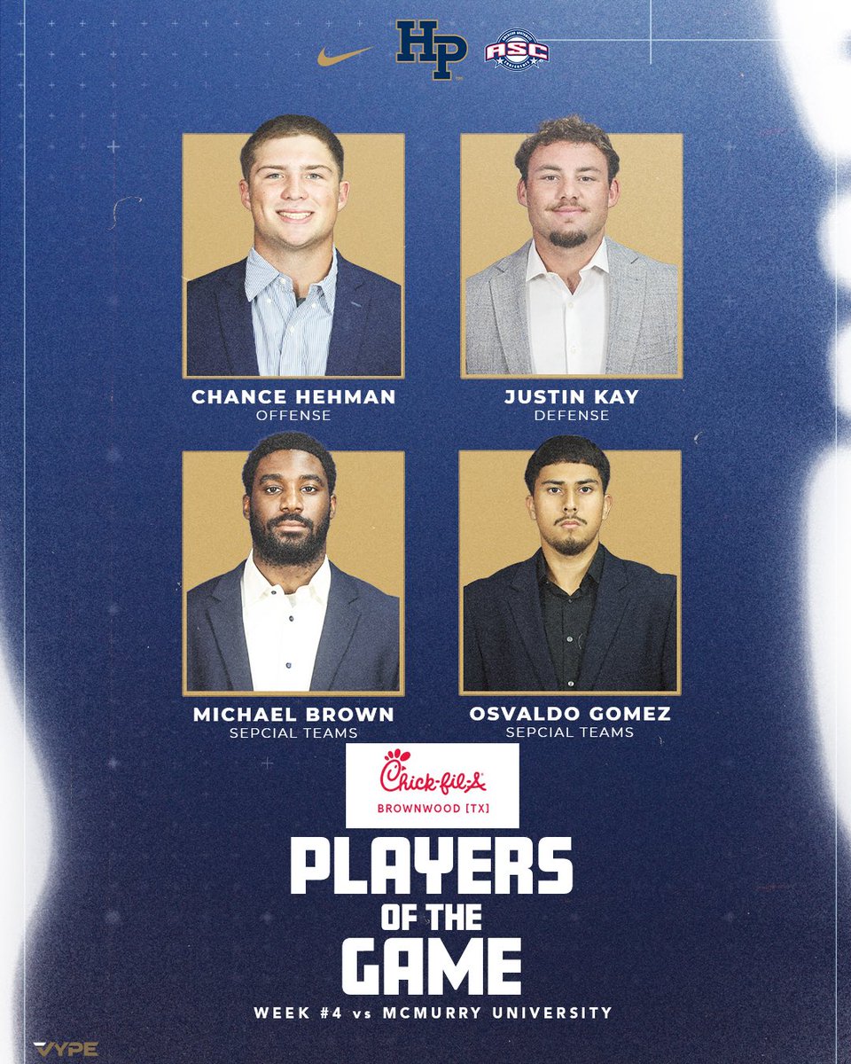 Congratulations to our week 4 Brownwood Chick Fil A players of the week!! It is always an honor to highlight our players that compete at a high level out on the field!!

#StingEm
#TearOffTheRoof