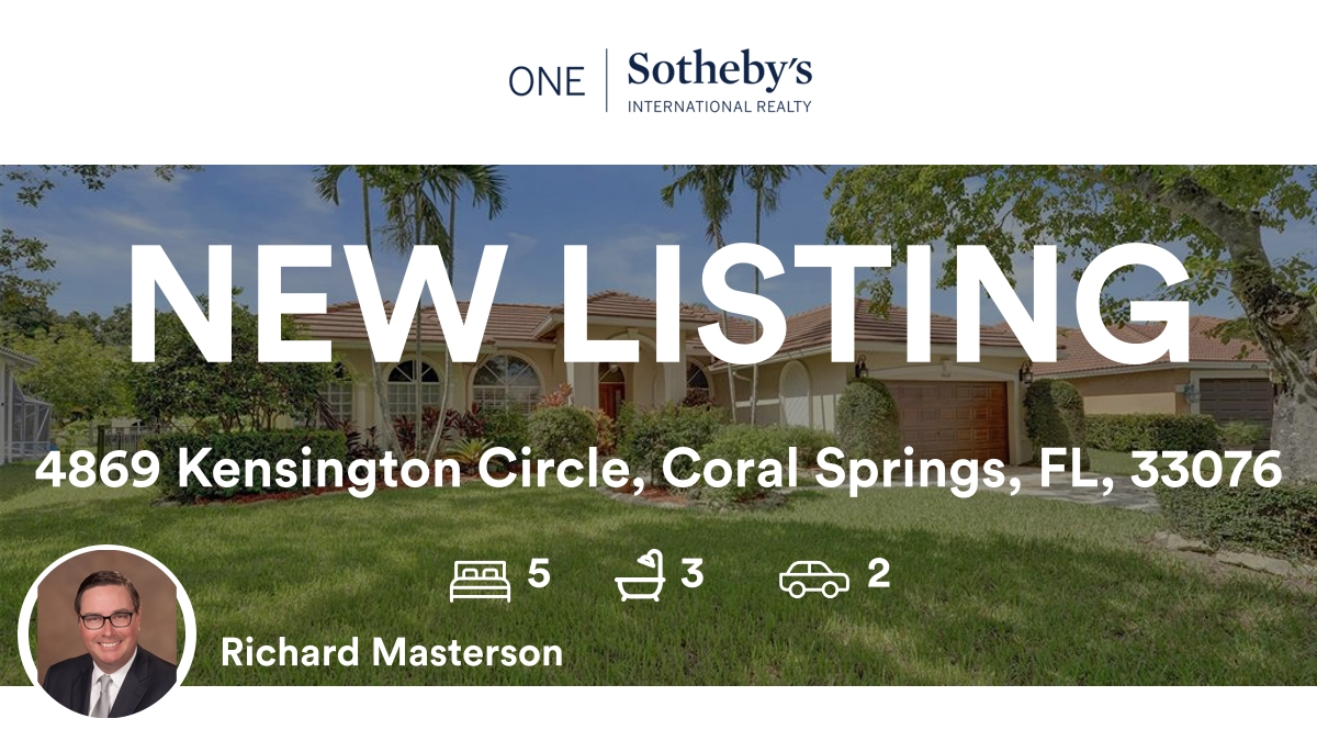 richmastersonFL's tweet image. 🛌 5 🛀 3 🚘 2
📍 4869 Kensington Circle, Coral Springs, FL, 33076

My latest listing on RateMyAgent.
BROKER 496541
rma.reviews/qkxlbkg269vn

...
#ratemyagent #realestate #ONE_SOTHEBYS_INTL_REALTY