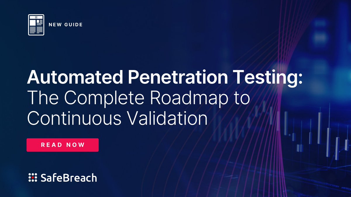safebreach's tweet image. #PenTesting is evolving. Annual snapshots aren’t enough—security teams need continuous, automated validation. Our new roadmap covers what it is, how it works, the benefits, &amp;amp; how #SafeBreach #Propagate takes it further with attack path validation. 👉 hubs.ly/Q03LwBTn0