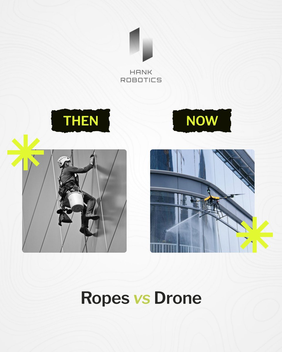 hankrobotics's tweet image. Property managers once relied on ropes and scaffolds, methods that too often led to injuries and even cost lives. Today, there’s a better way. Our drones get the job done safer, faster, and smarter.
Connect with us today and discover the future of property maintenance.
#Drone
