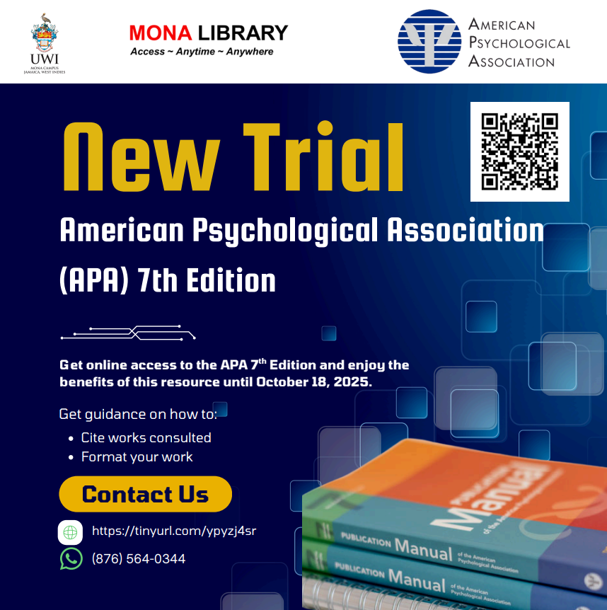 uwimonamedlib's tweet photo. #APAOnline #UWIMonaLibrary https://t.co/TBBckbhfGR