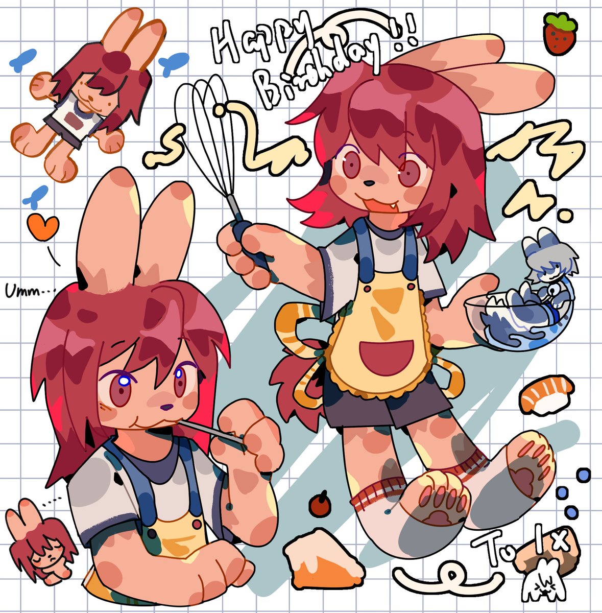 Foxpool3's tweet image. friend’s birthday！🐰💕