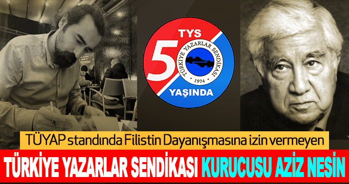 recepyazgan01's tweet photo. 📢 Filistin Dayanışmasını Engelleyen Sendikanın Kurucusu Aziz Nesin
#FilistineSesVer #TYS #AzizNesin #TÜYAP2025 #GazzeİçinKalem
✋ TÜYAP 10. Karadeniz Kitap Fuarı’nda,
Gazze’ye destek için imza günü düzenlemek isteyen
📚 R. Miraç Öztürk’e
 Türkiye Yazarlar Sendikası (TYS) izin vermedi!

🕊️ Kurucusu Aziz Nesin, ilkelerinde “özgürlük, barış, dayanışma” derken;
bugün Filistin için sessizlik tercih edildi!
💬 Tepkiler büyüyor:
“Hangi barış? Hangi dayanışma?”
📍 Yazar, etkinliğini başka bir platformda sürdürecek.
#ÖzgürFilistin #GazzeİçinDayanışma #VicdanSusturulamaz #SamsunKitapFuarı #BarışSöylemiKime 
https://t.co/kLz3hbODSQ