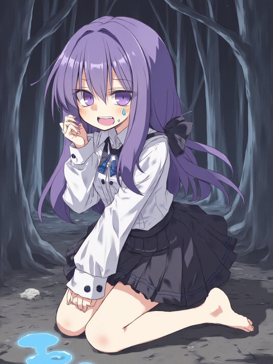 AnimestoryCo's tweet photo. She saw the ghost stickers I placed in the forest, and her reaction made me laugh to death. Is it really scary?

#ASC #ARG #Manga #Art #NFTCommunity #NFT https://t.co/J524Uq7Kq9