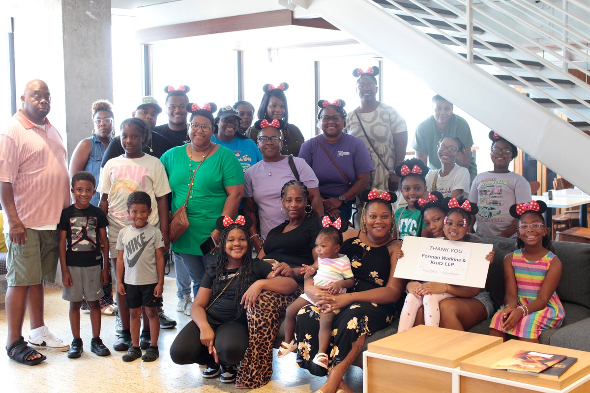 The FormanWatkins Foundation partnered with Make-A-Wish Mississippi to celebrate four-year-old Kali’s wish at our Jackson office. Her dream of visiting Walt Disney World® with her family came true this summer, and we were honored to be a part of it.

formanwatkins.com/blog/formanwat…