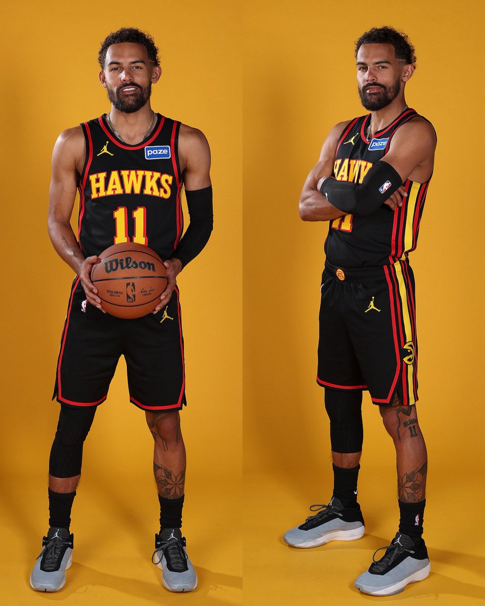 It’s the Jordan 40 for <a href="/TheTraeYoung/">Trae Young</a> at <a href="/ATLHawks/">Atlanta Hawks</a> media day! #NBAKicks