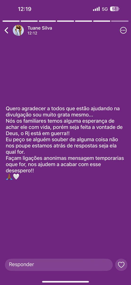 Familiares em desespero quem souber de qualquer noticia seja ela qual for AJUDEM!