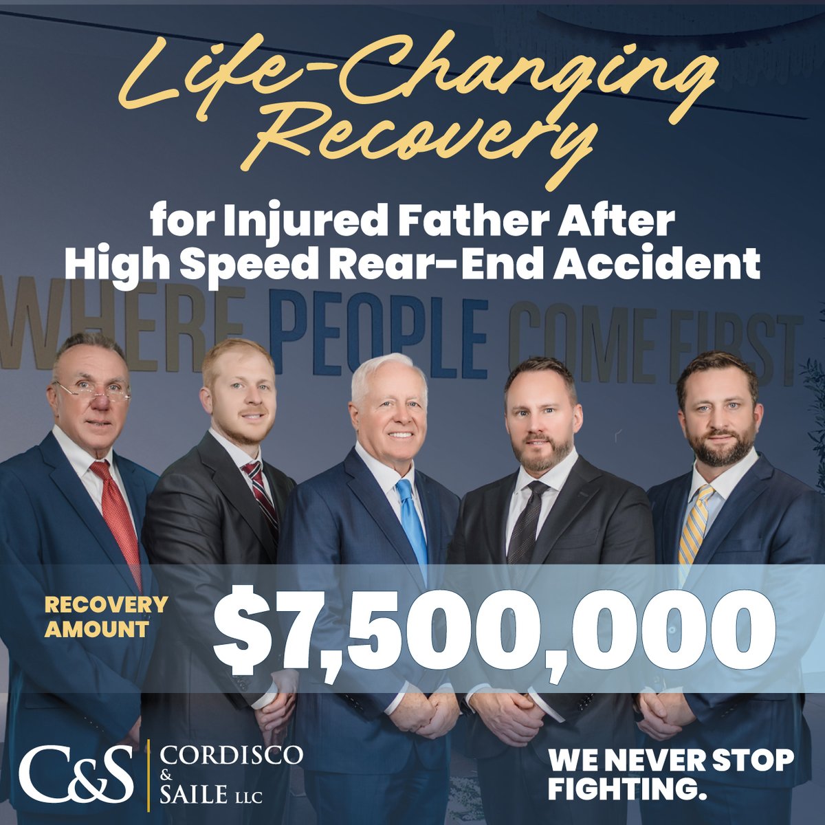 cordiscosaile's tweet photo. Recently, our team secured a $7.5 Million recovery for a 42-year-old father injured in a high-speed rear-end collision on I-476 near Montgomery County and Philadelphia.
More details at https://t.co/2x9KGBs97J
#WeNeverStopFighting #injurylaw #family #WherePeopleComeFirst https://t.co/fQZdqt0FXJ