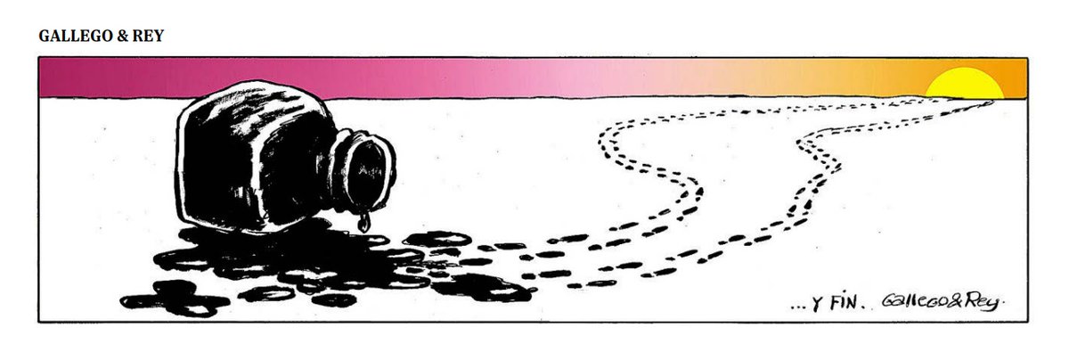 Hoy Gallego y <a href="/ReyDibujante/">Julio Rey</a> se han despedido y lo hacen con una viñeta que es humor y elegancia.