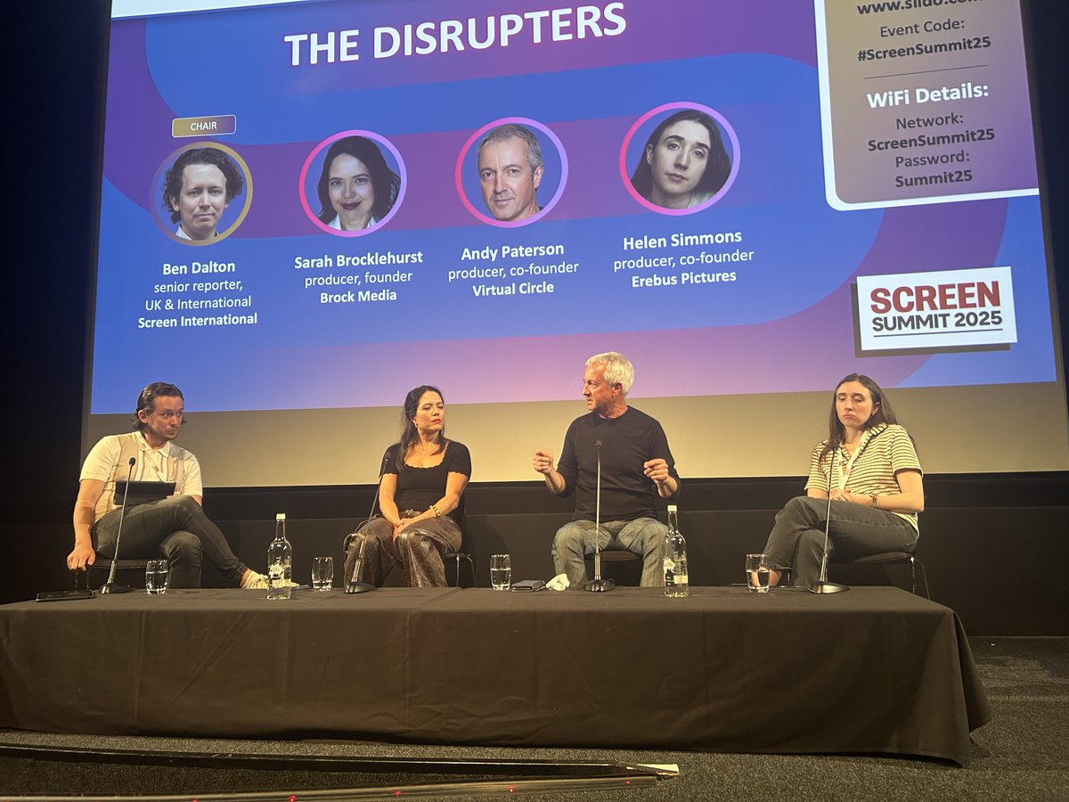 Screendaily's tweet photo. Producer Andy Paterson at the #ScreenSummit25: "This country needs a completely different level of ambition... We're out of our minds to have the level of talent we do in this country and we give it all away" https://t.co/w3OrnBSgH4