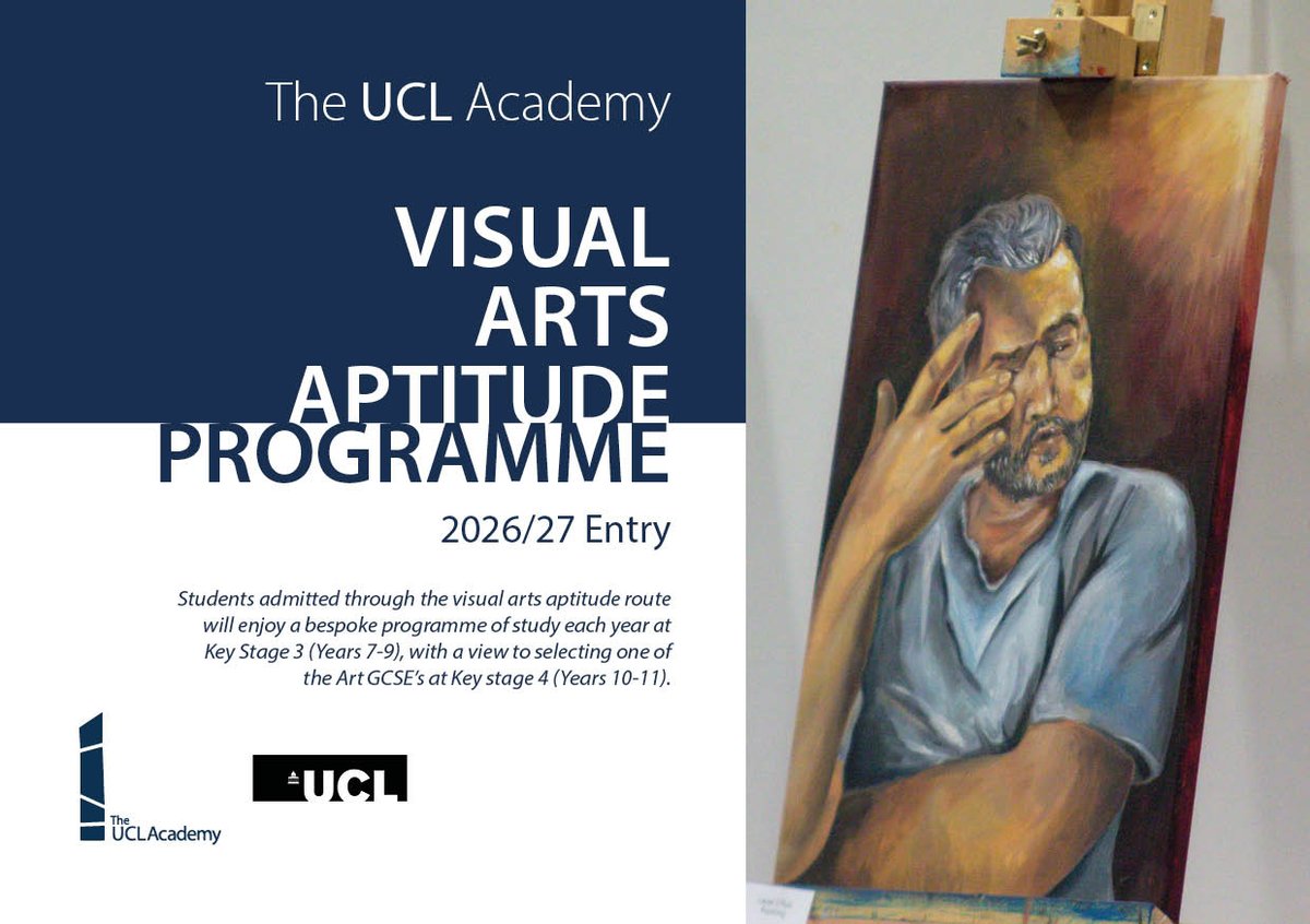 Does your child have a talent and passion for Art? Apply here 👉 bit.ly/UCLA_Art_Aptit… for a place on our Art Aptitude Programme. Please also be reminded that the Art Aptitude tests will be taking place 4.45-6pm on Thursday 9th October.