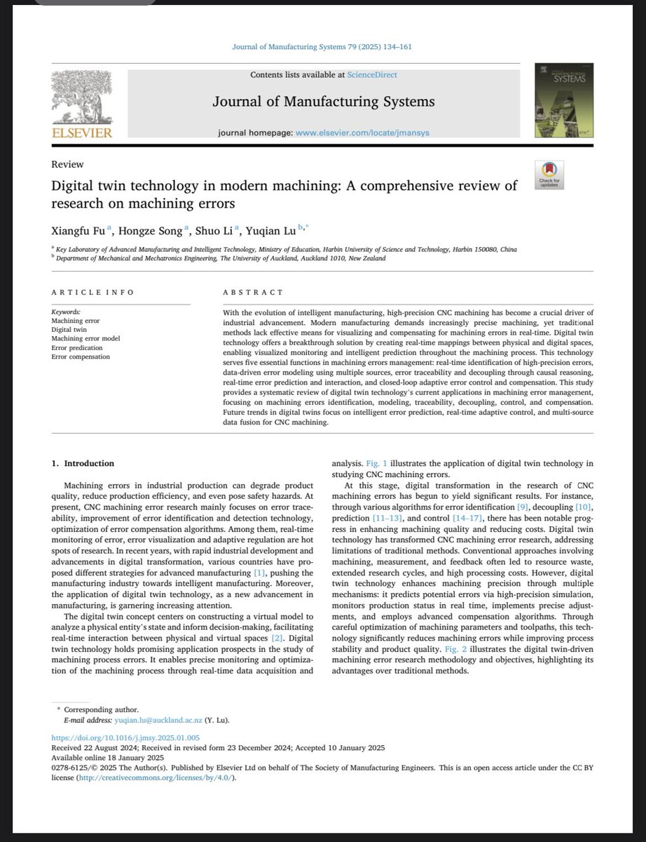 F_K_Factor's tweet image. Digital twin technology in modern machining: A comprehensive review of research on machining errors

#Phontonic_Integrated_Circuits
#Optical_Computing 
#Digital_Twins
#3D_CAD_FEA

sciencedirect.com/science/articl…