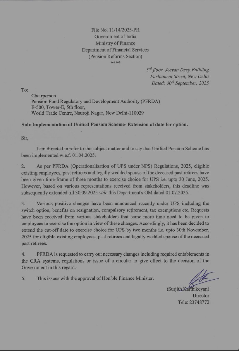 Paramilitary_in's tweet photo. UPS की अंतिम तिथि हुई अब 30नवम्बर

यह तो पहले से ही तय था कि UPS के विकल्प का चयन करने की तिथि बढ़ेगी ही बढ़ेगी। अंतिम तिथि बढ़ने से यूनिफाइड पेंशन स्कीम के प्रति लोगों की दिलचस्पी नहीं बढ़ेगी।

आप लोग साथ दीजिए OPS  जरूर लागू होगी।

#OPS_लागू_करो 
#OPSFORCAPF 
#No_Nps_No_Ups_Only_Ops
#NoNPS_NoUPS_OnlyOPS 
#ups #upsdatetxtended