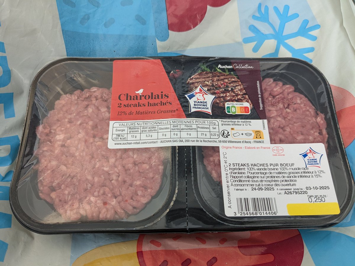 G dépensé tlmt d'argent dans ces steaks hachés Auchan Collection j'espere qu'ils sont tres tres bons hein <a href="/AUCHAN_France/">Auchan</a> me decevez pas