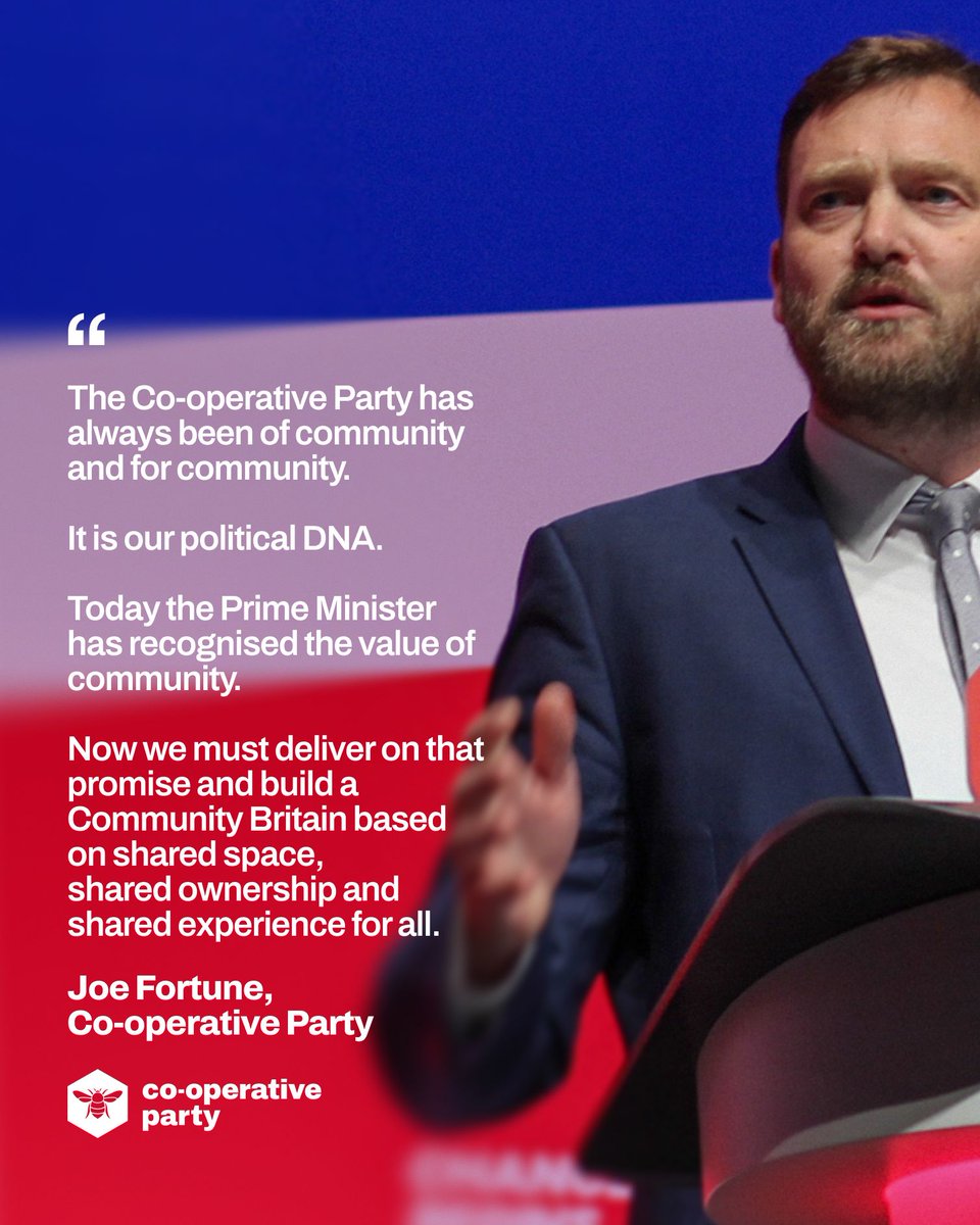 Community is in our DNA.

The Prime Minister put communities at the centre of his conference speech. Now we must put them at the heart of our politics.