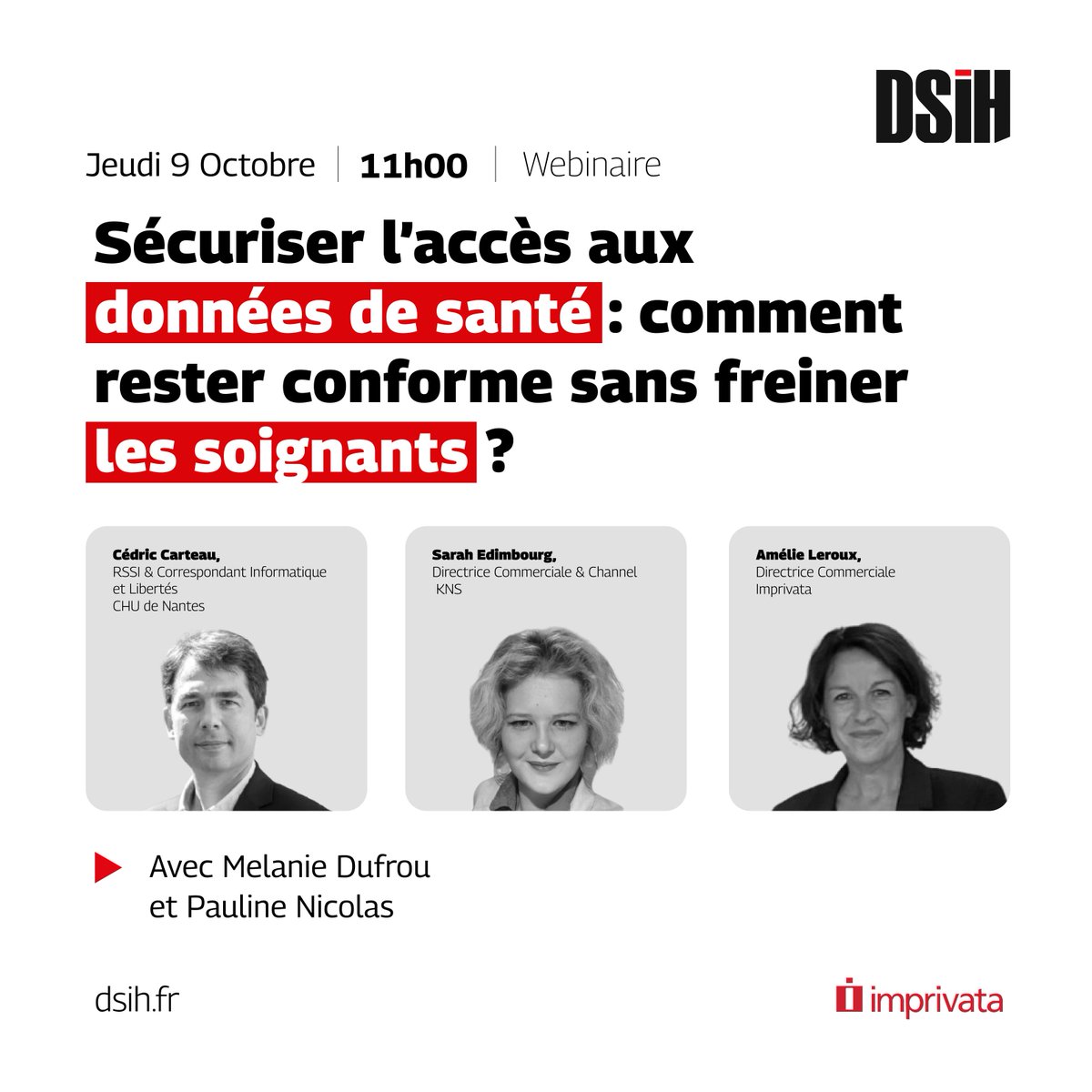 DSIH_esante's tweet photo. Entre #RGPD et recommandations de la @CNIL sur la sécurisation des accès, les #DSI et #RSSI hospitaliers doivent concilier conformité, protection des données sensibles et simplicité d’usage pour les soignants.

🖋️ Inscription : https://t.co/WcfgbXGW55

#DonnéesDeSanté #Conformité https://t.co/dnMNJAcemo