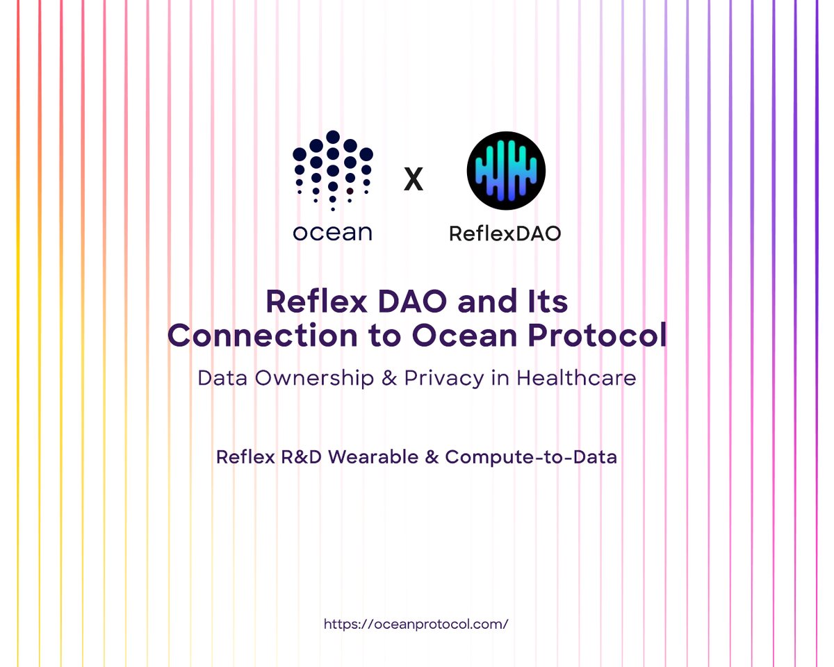 Health data is among the most valuable and most sensitive information we generate. <a href="/ReflexDAO/">ReflexDAO | Connected health & wellbeing</a> is building a decentralized ecosystem where you own your wearable and physiological (especially autonomic nervous system) data, and decide how it’s used.

ReflexDAO uses <a href="/oceanprotocol/">Ocean Protocol</a>’s