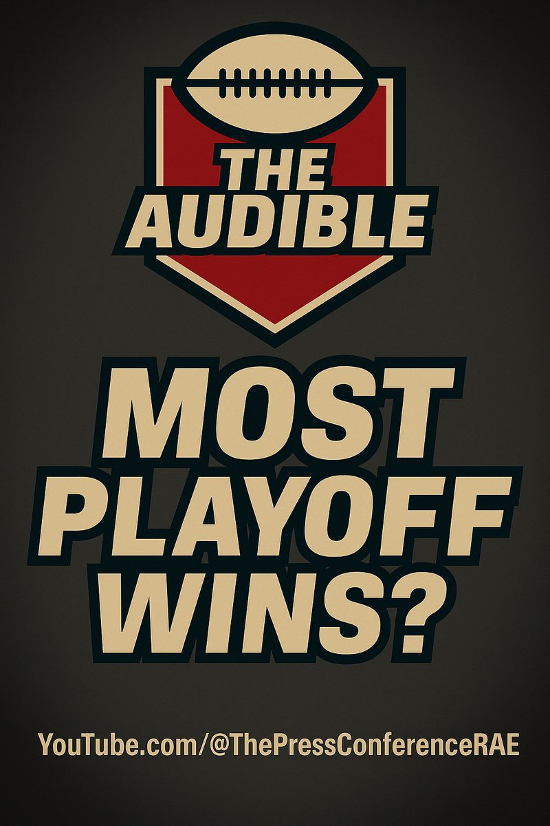 ThePressConfRAE's tweet image. 🔥 NFL Trivia Drop!
When it comes to postseason glory, which team owns the record for the most playoff victories in NFL history? 🏆

🎙️ We’ve got the answer on The Audible — plus why it matters in today’s GOAT debates.

📺 YouTube.com/@ThePressConfe…

#NFLTrivia #NFLPlayoffs #nfl